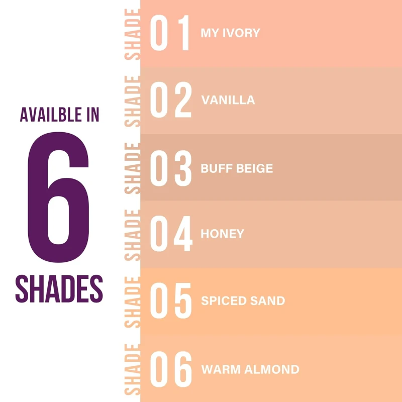 Hilary Rhoda Skin Perfecting Foundation | With SPF 15 | Super Matte Finish | Full Coverage | Oil-Control & Paraben-Free | 6 Shades | Conceals Fine Lines & Blemishes | 30g (Warm Almond| Shade 06) - Thumbnail 7